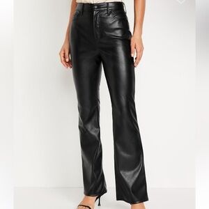 Old Navy - High- Rise Faux-Leather Flare Pants